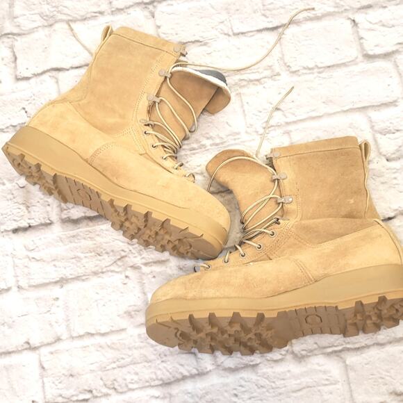 Belleville Suede Steel Toe work boots Desert sand - Picture 7 of 8